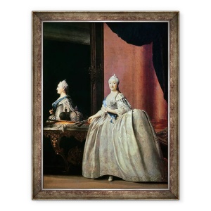 Tablou inramat - Vigilius Erichsen - imparateasa Ecaterina II inaintea oglinzii, 60 x 80 cm