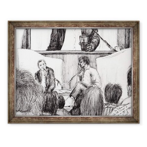 Tablou inramat - Vincent Alexander Booth - Interviu la Hay pe Wye, 2007, 70 x 90 cm