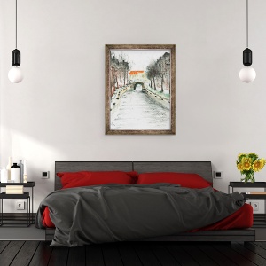 Tablou inramat - Vincent Alexander Booth - Olanda, vedere canal, 2005, 70 x 90 cm - Img 3