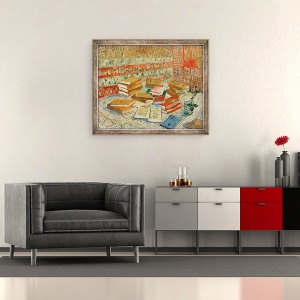 Tablou inramat - Vincent van Gogh - Cartile Galbene, 50 x 60 cm - Img 2