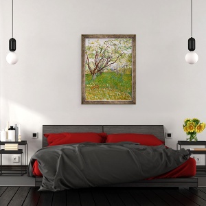 Tablou inramat - Vincent van Gogh - Livada inflorita, 70 x 90 cm - Img 3