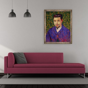 Tablou inramat - Vincent van Gogh - Portretul lui Dr. Felix Rey, 50 x 60 cm - Img 2