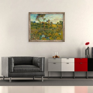 Tablou inramat - Vincent van Gogh - Sunset at Montmajour, 50 x 60 cm - Img 2