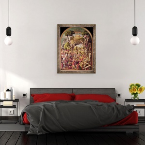 Tablou inramat - Vittore Carpaccio - Rastignirea si glorificarea celor zece mii de martiri de pe muntele Ararat, 70 x 90 cm - Img 3