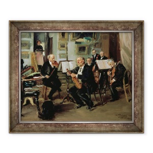 Tablou inramat - Vladimir Egorovic Makovsky - Seara muzicala, 70 x 85 cm