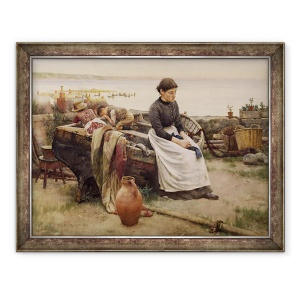 Tablou inramat - Walter Langley - Dar oh pentru atingerea unei maini disparute, 60 x 80 cm
