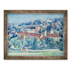 Tablou inramat - Walter Rosam - Satul si castelul Hardricourt, 70 x 90 cm