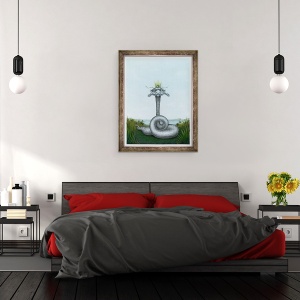 Tablou inramat - Wayne Anderson - Regele sarpelui, 1982, 60 x 80 cm - Img 3