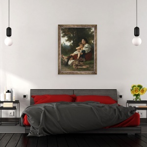Tablou inramat - William-Adolphe Bouguereau - Restul, 70 x 90 cm - Img 3