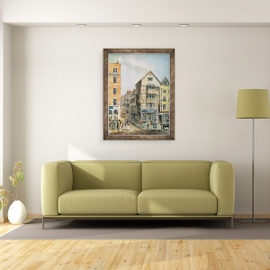 Tablou inramat - William Alexander - Coltul strazii Fleet si Chancery Lane, 70 x 90 cm - Img 2