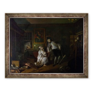 Tablou inramat - William Hogarth - Casatoria a la Mod, V, Bagnio, 70 x 90 cm