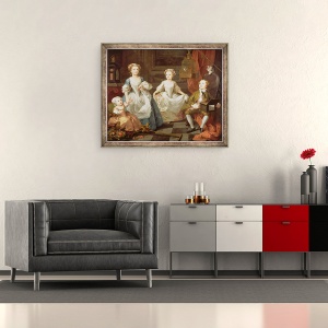 Tablou inramat - William Hogarth - Copiii Graham, 50 x 60 cm - Img 2