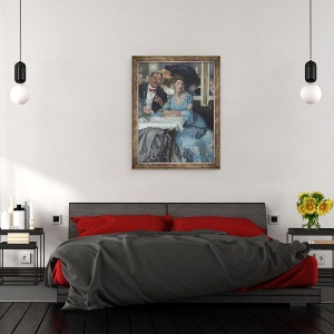 Tablou inramat - William James Glackens - La Mouquin, 60 x 80 cm - Img 3