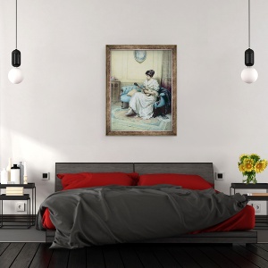 Tablou inramat - William Kay Blacklock - Interludiu muzical, 70 x 90 cm - Img 3