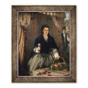 Tablou inramat - William Powell Frith - Vanzatorul de flori, 70 x 85 cm