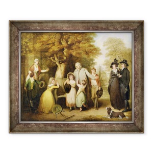 Tablou inramat - William Redmore Bigg - Mostenitorul binevoitor sau chiriasul restaurat familiei sale, 50 x 60 cm