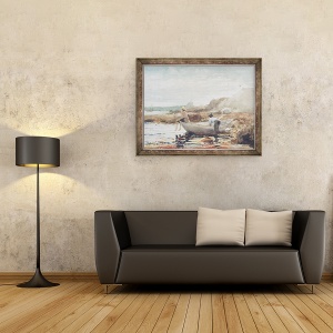 Tablou inramat - Winslow Homer - Baieti pe plaja, 60 x 80 cm - Img 2