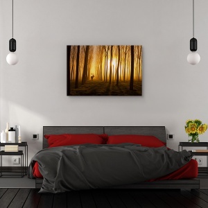 Tablou canvas - A fost odata ca niciodata, Nature, Padure, Cerb, Dimineata, 60 x 90 cm - Img 3