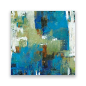 Tablou Canvas - Abstract, Albastru-Verde, 60 x 60 cm