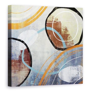 Tablou canvas - Abstract, Diferite, Abstract, Albastru, Cercuri, Pictura, 60 x 60 cm