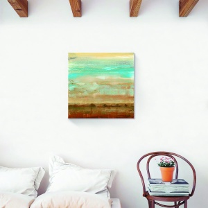 Tablou canvas abstract maro deschis 60x60 cm pentru living decorativ