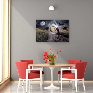 Tablou canvas - Aiurit, Joc de la Cuvinte, Ireal, Distorsiune, Montaj, 40 x 60 cm - Img 4