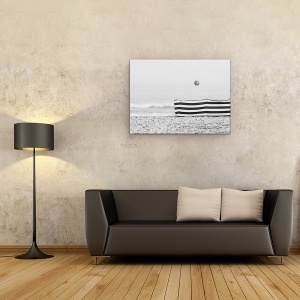 Tablou canvas - Alb-Negru, Plaja, Alb-Negru, Peisaj, Abstract, Zebra, 60 x 80 cm - Img 2