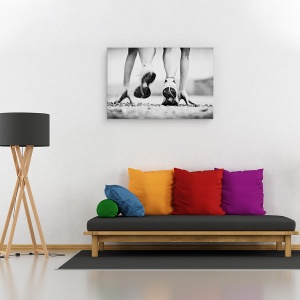 Tablou canvas - Alergator, Fuga, Alb-Negru, Pantofi, 60 x 90 cm - Img 2