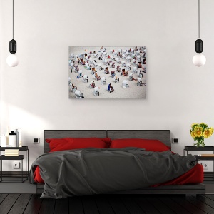 Tablou canvas - Alveare, Oameni, Plaja, Sarbatori, Vacanta, Nisip, 40 x 60 cm - Img 3