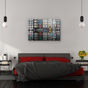 Tablou canvas - Amsterdam 39, Flori, Rau, Reflectie, Apa, 80 x 120 cm - Img 3