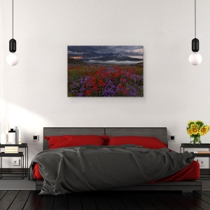 Tablou canvas - Apocalipsa Acum, Peisaj, Fulger, Floare, Furtuna, 80 x 120 cm - Img 3