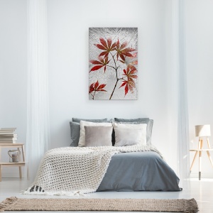 Tablou canvas - Artar Rosu, Frunze, Artar Rosu, Frunza, Inghet, Gheata, 60 x 90 cm - Img 3