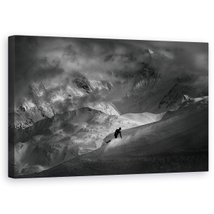 Tablou canvas - Aventura Cu Preocupari, Actiune, Sport, Schi, Schior, Snowboard, 50 x 80 cm