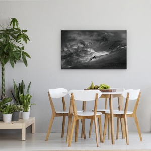 Tablou canvas - Aventura Cu Preocupari, Actiune, Sport, Schi, Schior, Snowboard, 50 x 80 cm - Img 4