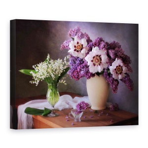 Tablou Canvas - Buchet De Bujori, Natura Moarta, Flori, Lalele, 75 x 100 cm