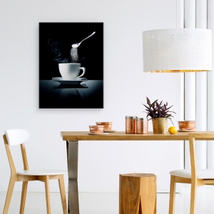 Tablou canvas - Cafea Si Zahar, Ceasca, Lingura, Cana, 50 x 70 cm - Img 4