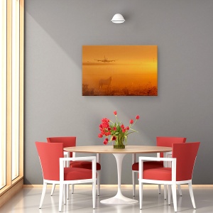 Tablou canvas - Cal, Avion De Pasageri, Aterizare, Teren, 60 x 90 cm - Img 4