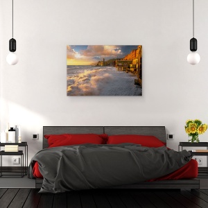 Tablou canvas - Camogli, Peisaj, Coasta, Val, 80 x 120 cm - Img 3