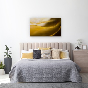Tablou canvas - Campuri De Aur, Abstract, Aur, Neted, Matase, 50 x 80 cm - Img 3