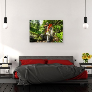 Tablou canvas - Carpath Enduro, Motocicleta, Cursa, Actiune, Perspectiva, Roata, 80 x 120 cm - Img 3