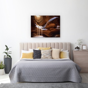 Tablou canvas - Cascada Antelope, Arizona, Canion, Gresie, Antilopa, Peisaj, 75 x 100 cm - Img 3