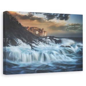 Tablou canvas - Cascada Tellaro, Tellaro, Peisaj Marin, Apa, Val, Miscare, 60 x 90 cm