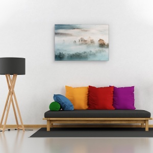 Tablou canvas - Ceata hibernala, Peisaj, Iarna, Rasarit De Soare, 80 x 120 cm - Img 2