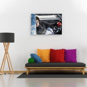 Tablou canvas - Cerul Din Ochii Tai, Femeie, Portret, Rochie, Moda, Lumina, 60 x 90 cm - Img 2