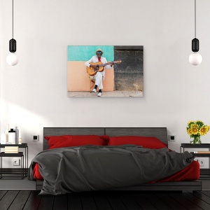 Tablou canvas - Chitaristul Cubanez, Culoare, Cuba, Havana, Chitarist, 60 x 90 cm - Img 3