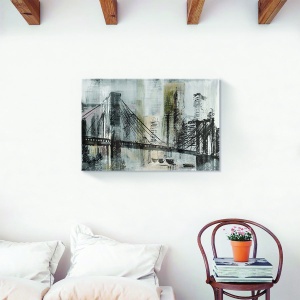 Tablou decorativ arhitectura urbana pe canvas cu clădiri urbane 40x60 cm
