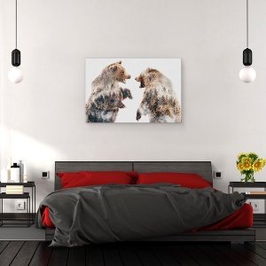 Tablou canvas - Conflicte Salbatice, Ursi, 60 x 90 cm - Img 3