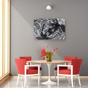 Tablou canvas - Copac Frangipani, Floare, Apa, Piscina, Fata, 60 x 90 cm - Img 4