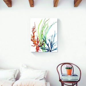 Tablou canvas decor ocean coral 60x75 cm montat pe perete living