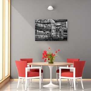 Tablou canvas - Cuib De Vipere, Conducte, Industrial, Tevi, Tub, 40 x 60 cm - Img 4